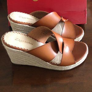 Zigi Soho Magee 7.5 Tan Wedge Espadrille Sandal